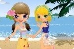 Dos hermanas en la playa
