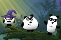 Fantasía de 3 pandas