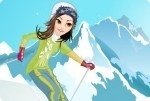 Viste a la niña para esquiar